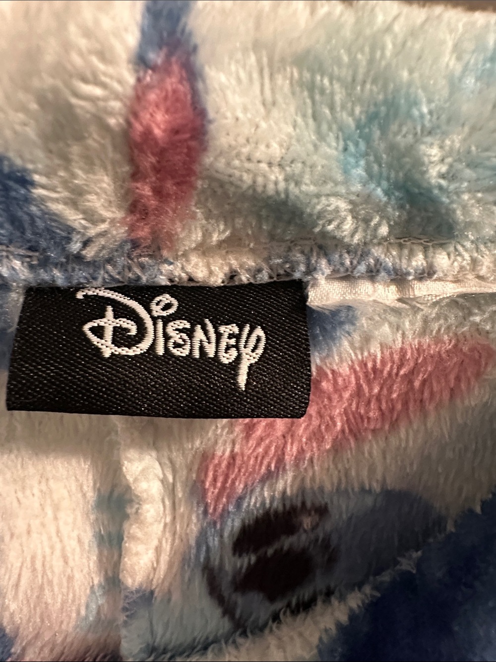 Disney Blue, Navy & Pink Stitch Plush Pajama Pants - Picture 2 of 10